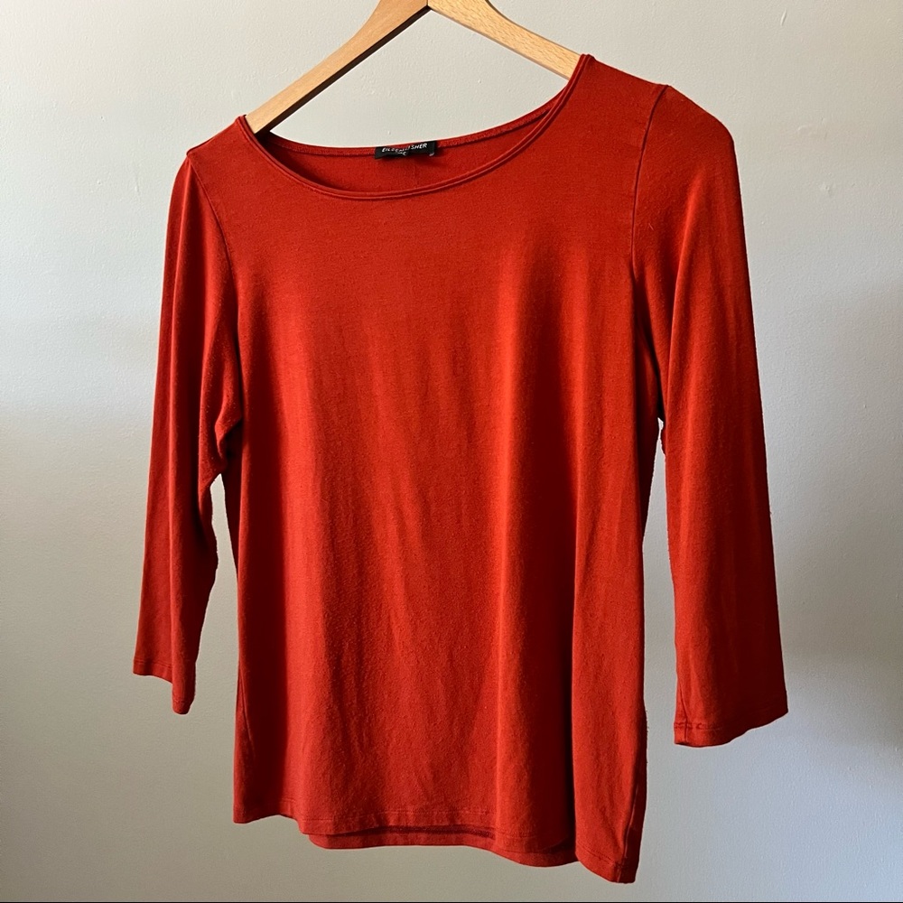 Eileen Fisher Orange Shirt